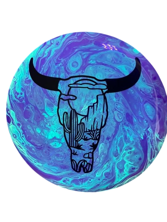 Siriusly Awesome Dyed Southwestern Cattle Skull CYG "Modify"