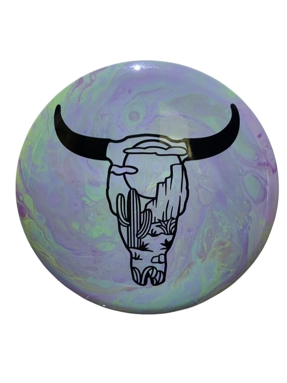 Siriusly Awesome Dyed Southwestern Cattle Skull CYG "Modify"